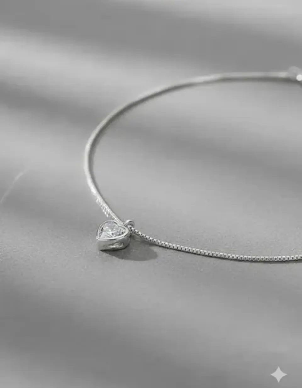 Collar Corazón Plata Fina 925 Elegante Para Dama 4
