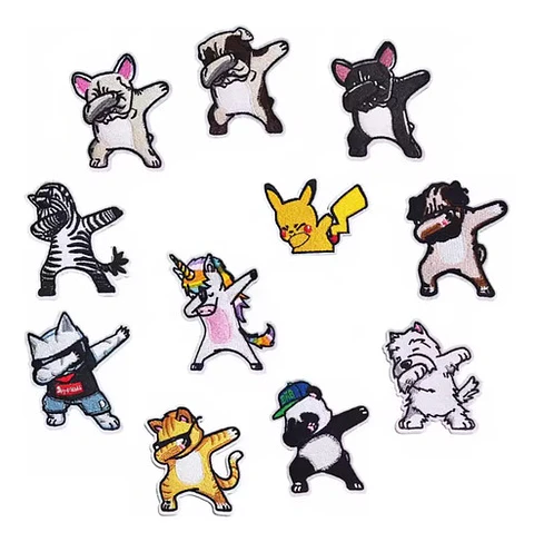 Animalitos Cool / Set 11 Parches Bordados Para Ropa