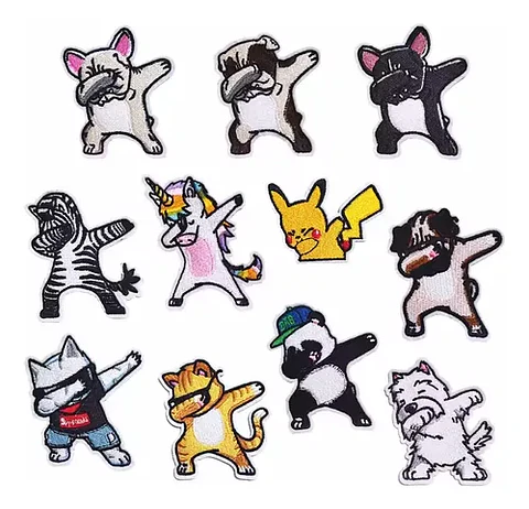 Animalitos Cool / Set 11 Parches Bordados Para Ropa