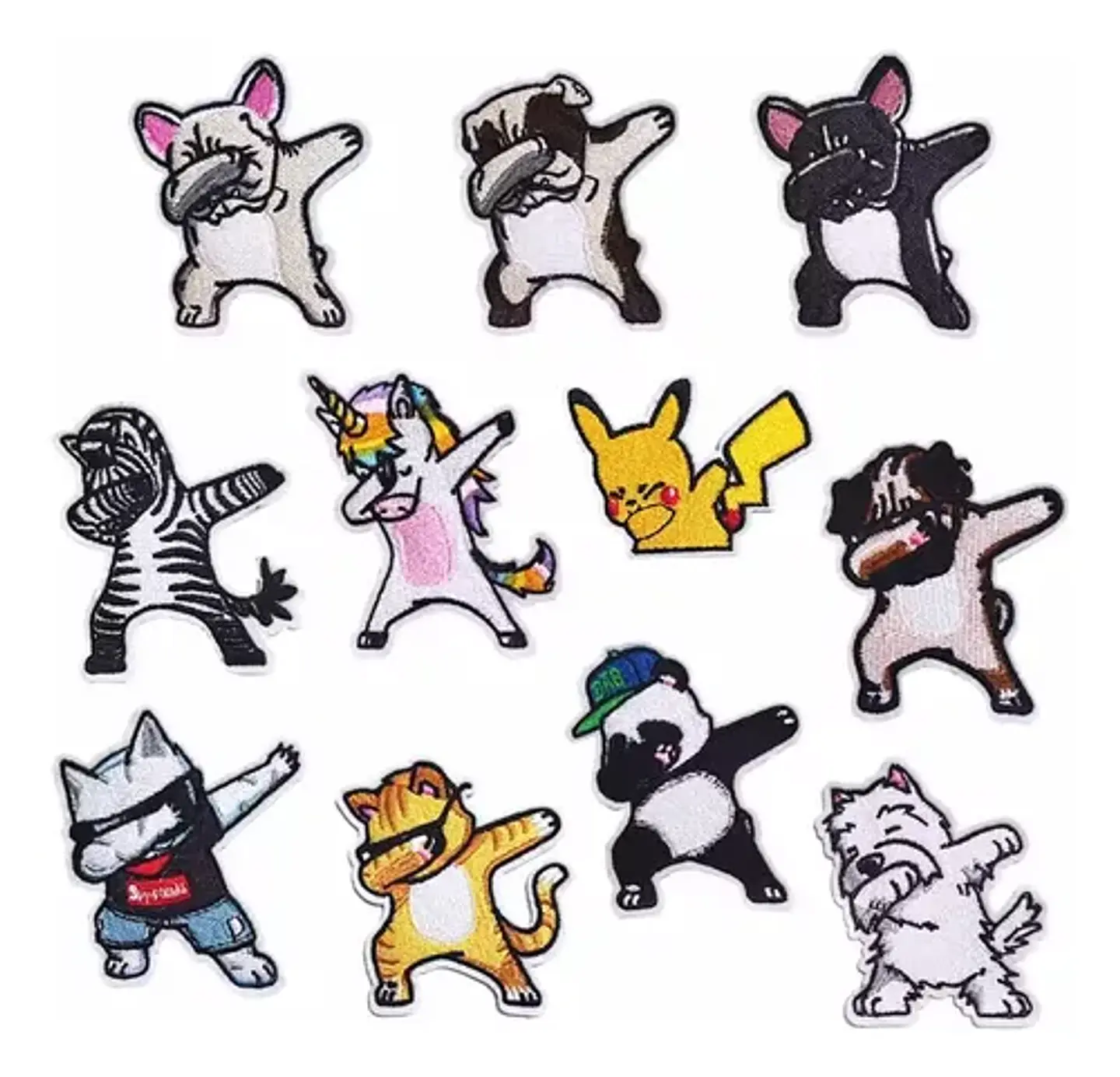 Animalitos Cool / Set 11 Parches Bordados Para Ropa 2