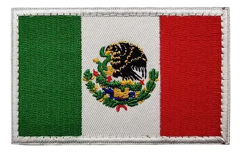 Parches Para Ropa - Bandera Mexicana / Parche Con Velcro