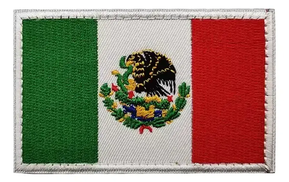 Parches Para Ropa - Bandera Mexicana / Parche Con Velcro 1