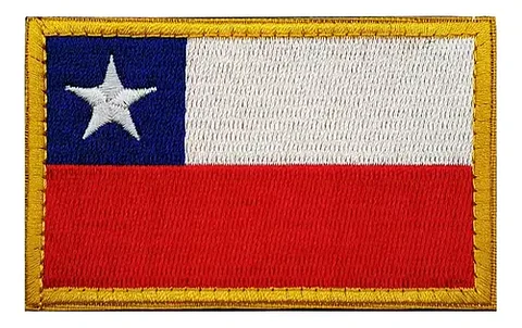 Parches Para Ropa - Bandera Chilena / Parche Con Velcro