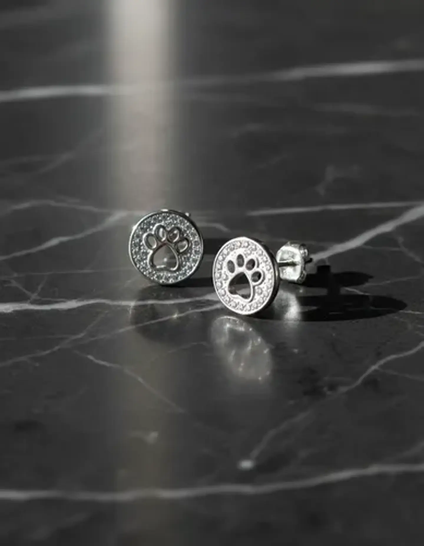 Aros De Plata 925 Diseño Huella De Mascotas 1