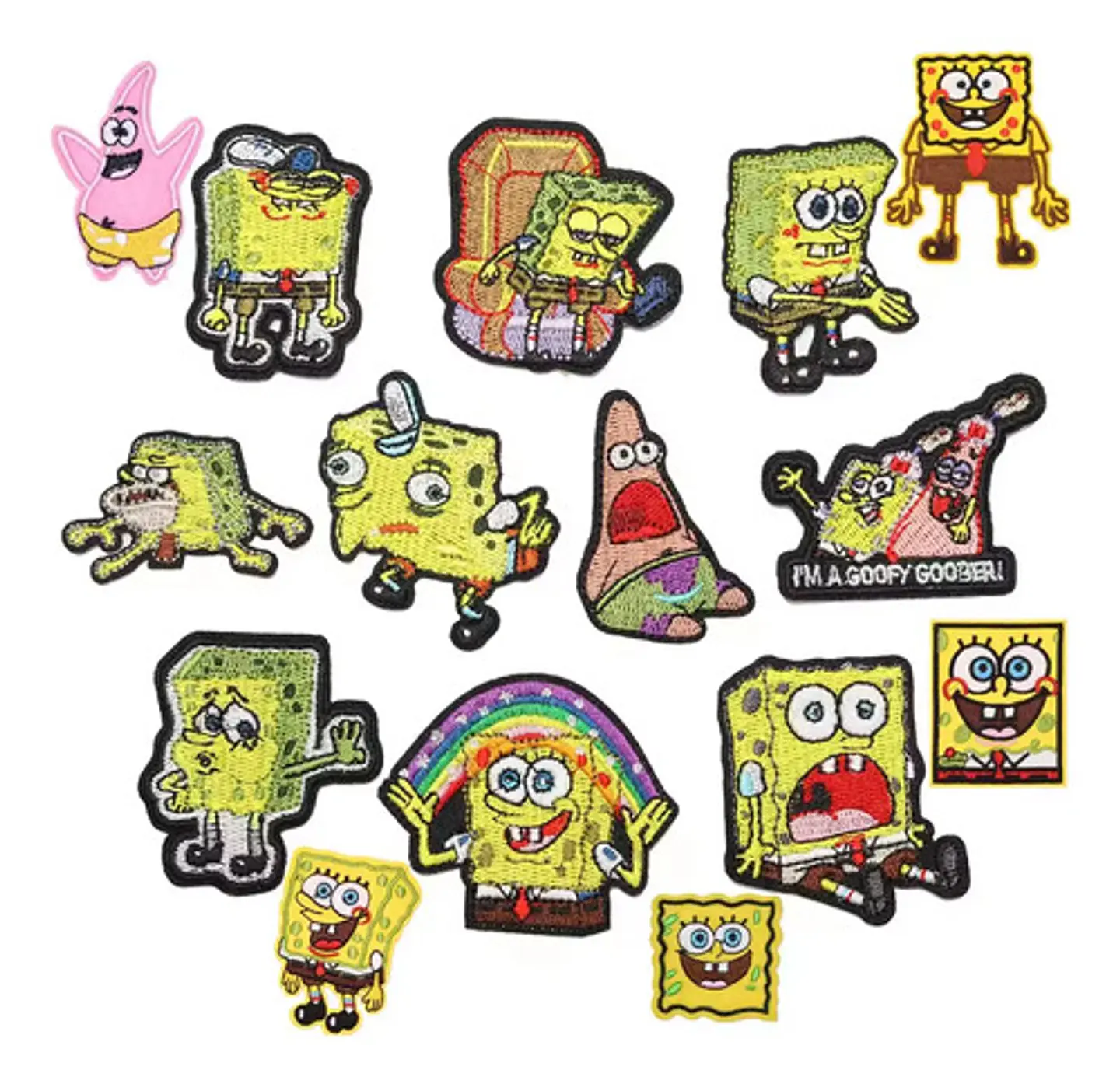Bob Esponja / Set 15 Parches Bordados Para Ropa 1