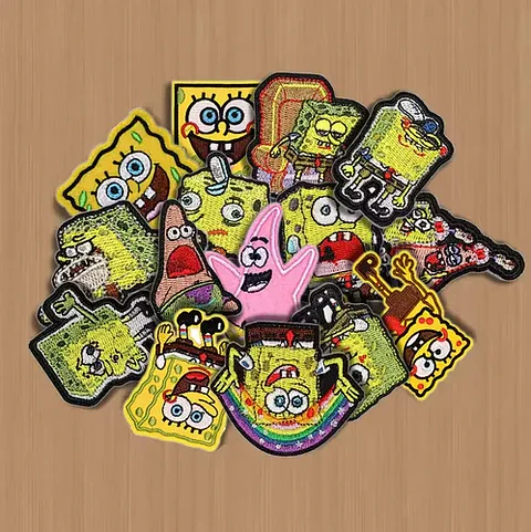 Bob Esponja / Set 15 Parches Bordados Para Ropa