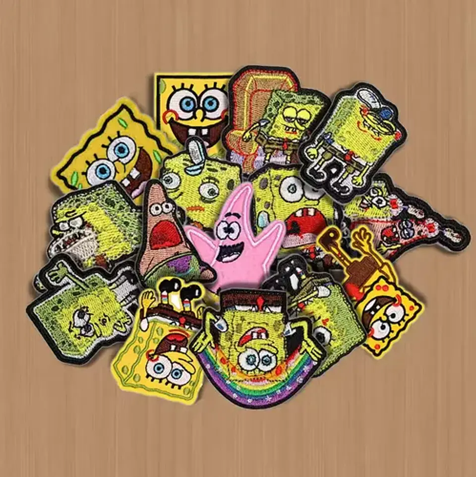 Bob Esponja / Set 15 Parches Bordados Para Ropa 2