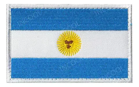 Parches Para Ropa - Bandera Argentina / Parche Con Velcro