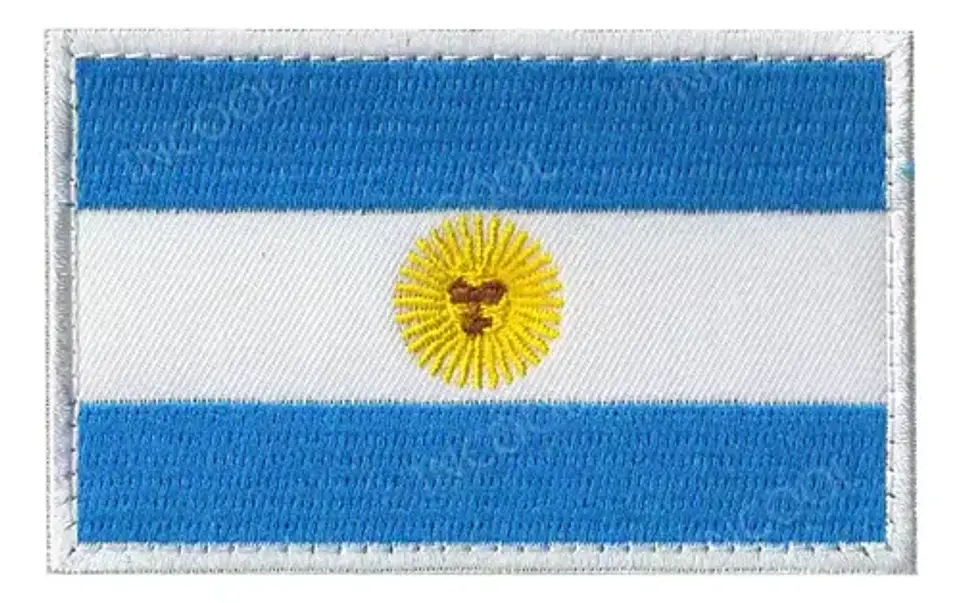 Parches Para Ropa - Bandera Argentina / Parche Con Velcro 2
