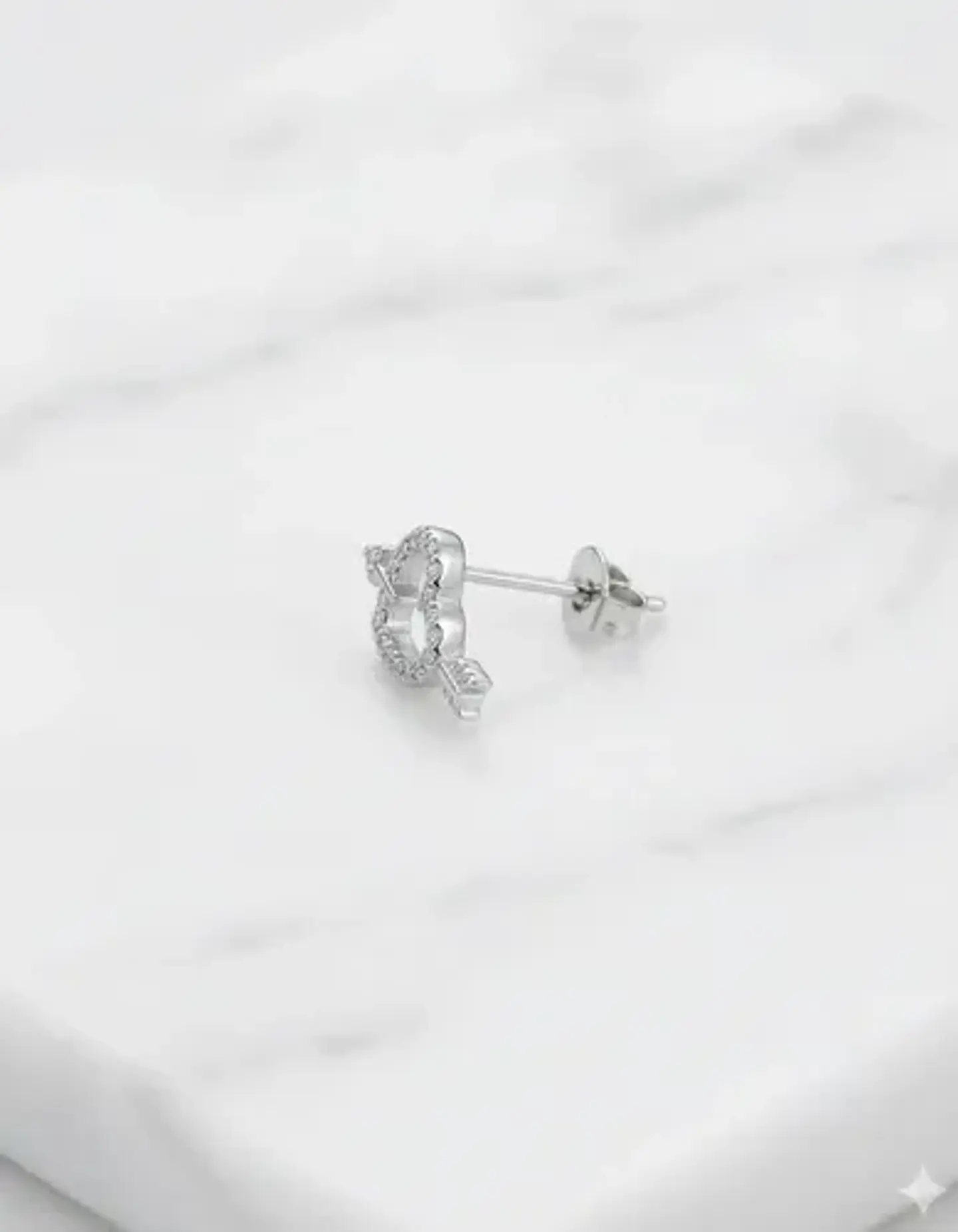 Aros De Plata 925 Diseño Corazón Flechado 5