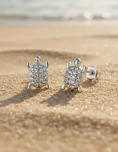 Aros De Plata 925 Diseño Tortuguitas