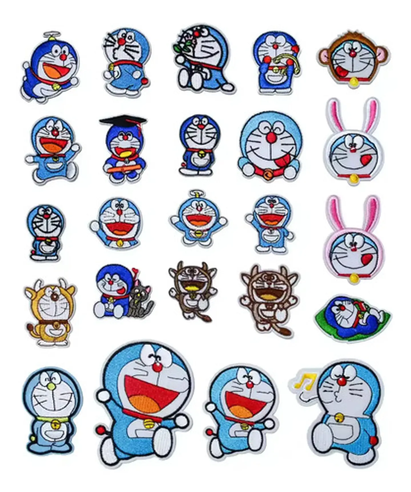 Doraemon / Set 24 Parches Bordados Para Ropa De Doraemon 2