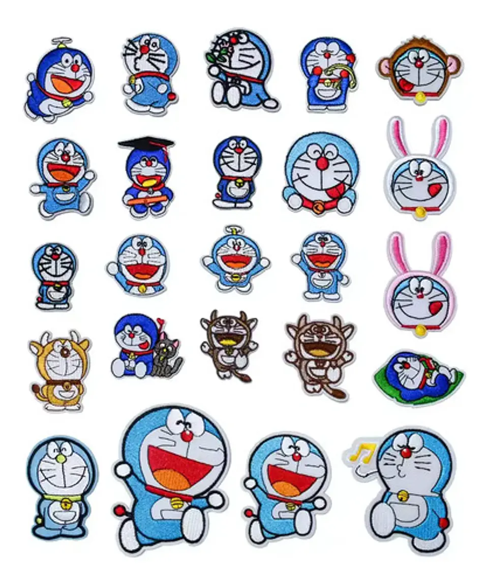 Doraemon / Set 24 Parches Bordados Para Ropa De Doraemon 2