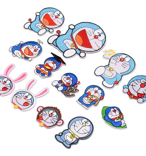 Doraemon El Gato Cósmico / Set 13 Parches Bordados Para Ropa