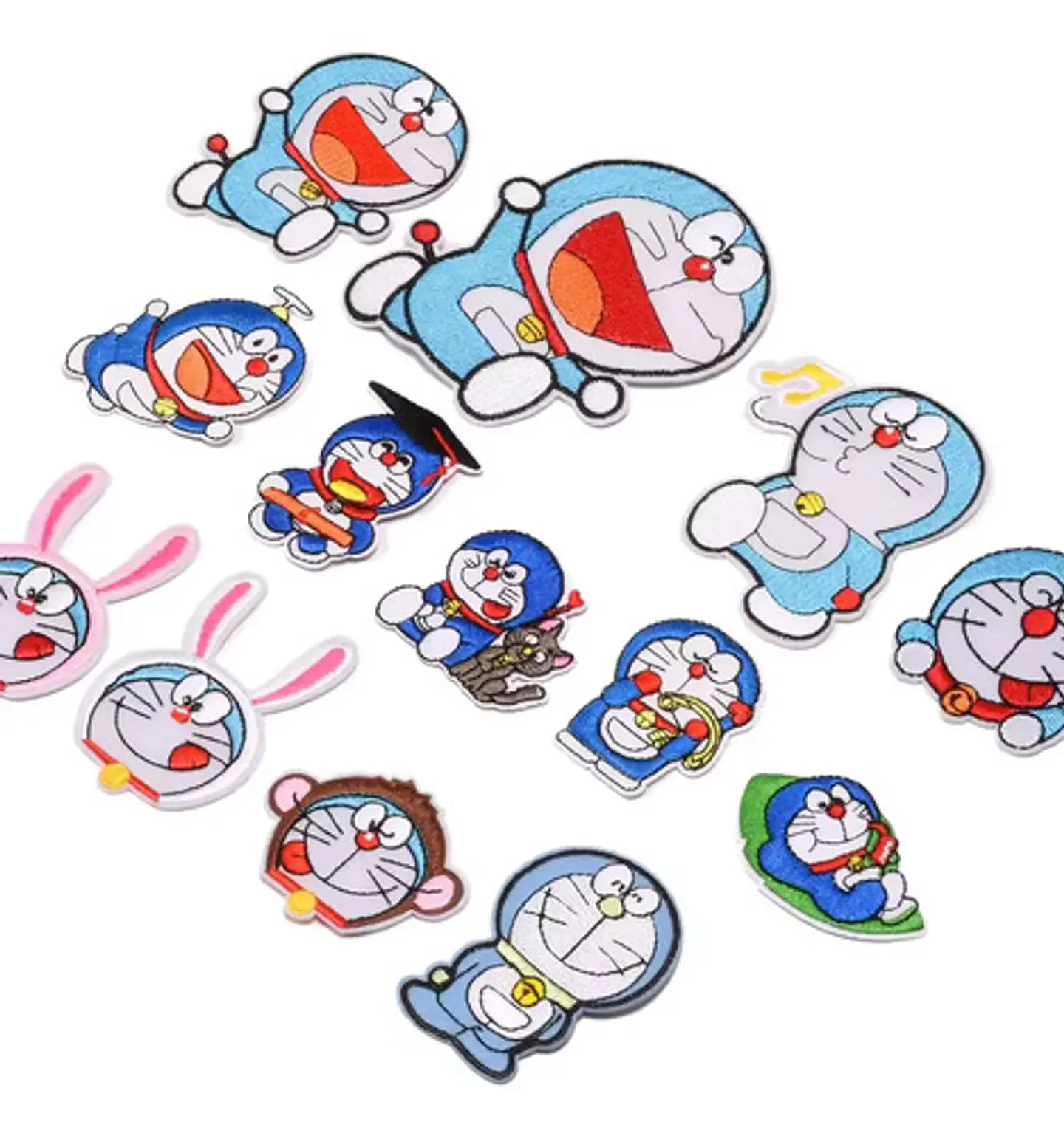 Doraemon El Gato Cósmico / Set 13 Parches Bordados Para Ropa 1