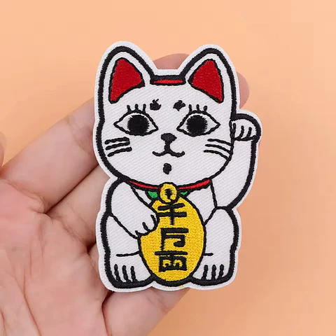 Parches Para Ropa De Gato De La Suerte / Parche Térmico
