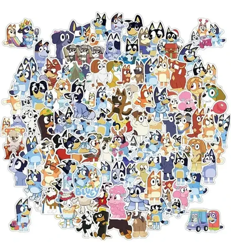 Bluey - Set De 50 Stickers / Calcomanías 3