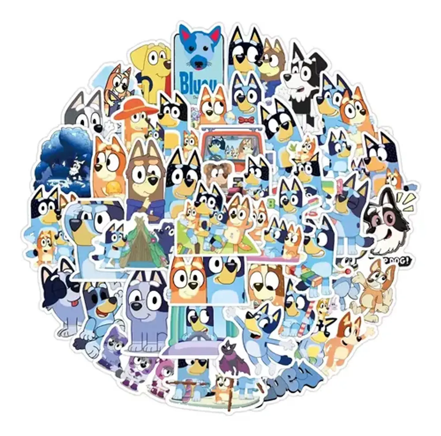 Set 100 Stickers De Bluey - Pegatinas / Calcomanias 1