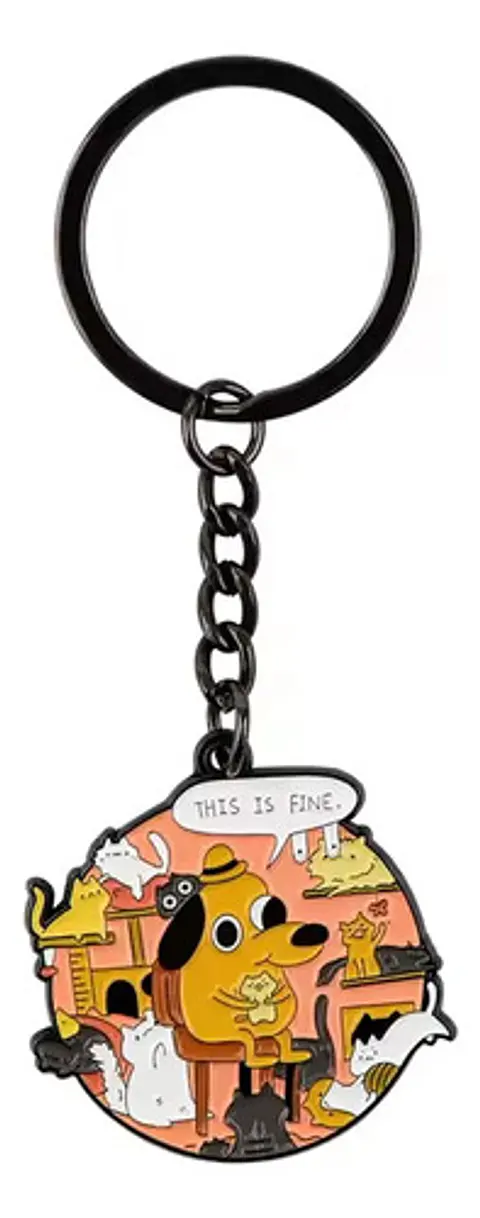 Llaveros De This Is Fine / Colgantes