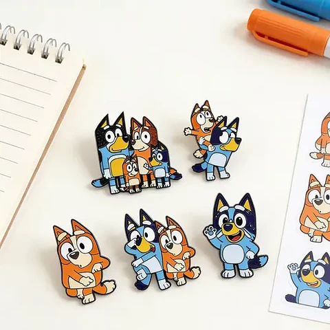 Pins De Bluey / Bluey Y Sus Amigos / Broches Metálicos