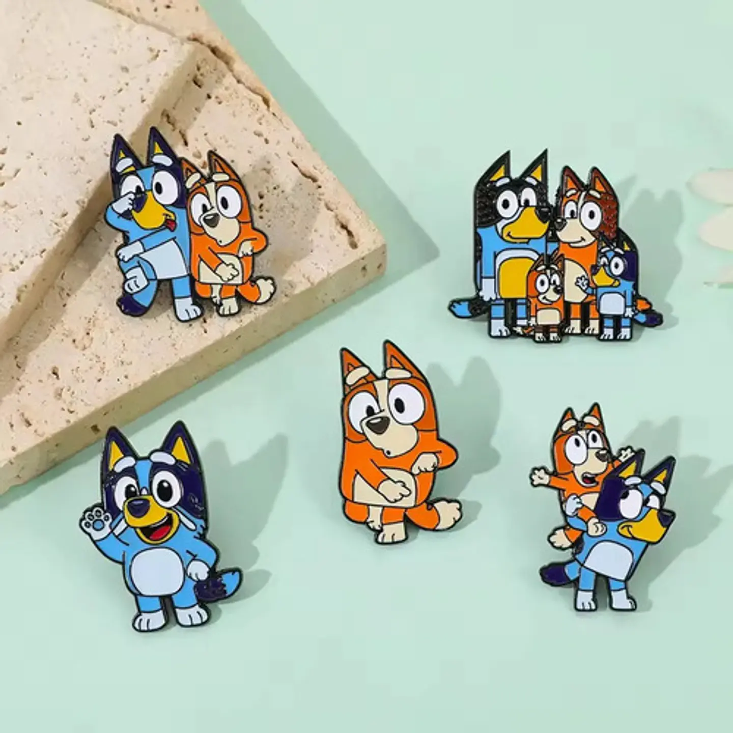 Pins De Bluey / Bluey Y Sus Amigos / Broches Metálicos 3
