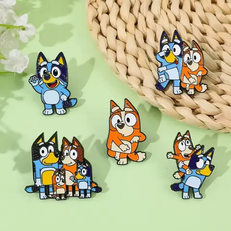 Pins De Bluey / Bluey Y Sus Amigos / Broches Metálicos 6