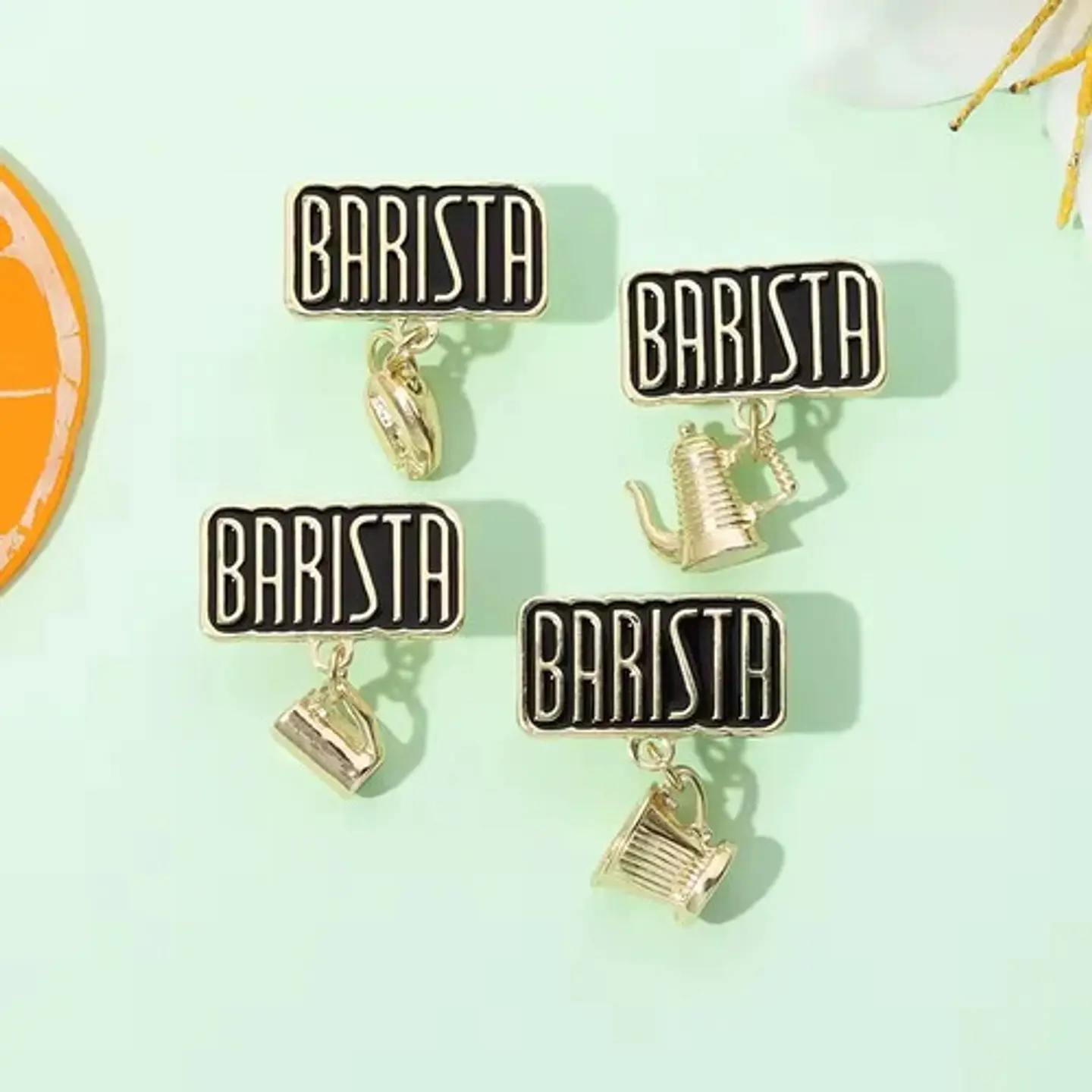 Pins De Barista /  I Love Baristas / Broches Metálicos 3