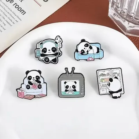 Pins De Panda Kawaii / I Love Panda / Pines Metalicos