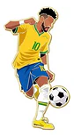 Pins De Estrellas Del Futbol / Futbol / Broches Metálicos - Miniatura 1