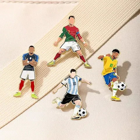 Pins De Estrellas Del Futbol / Futbol / Broches Metálicos