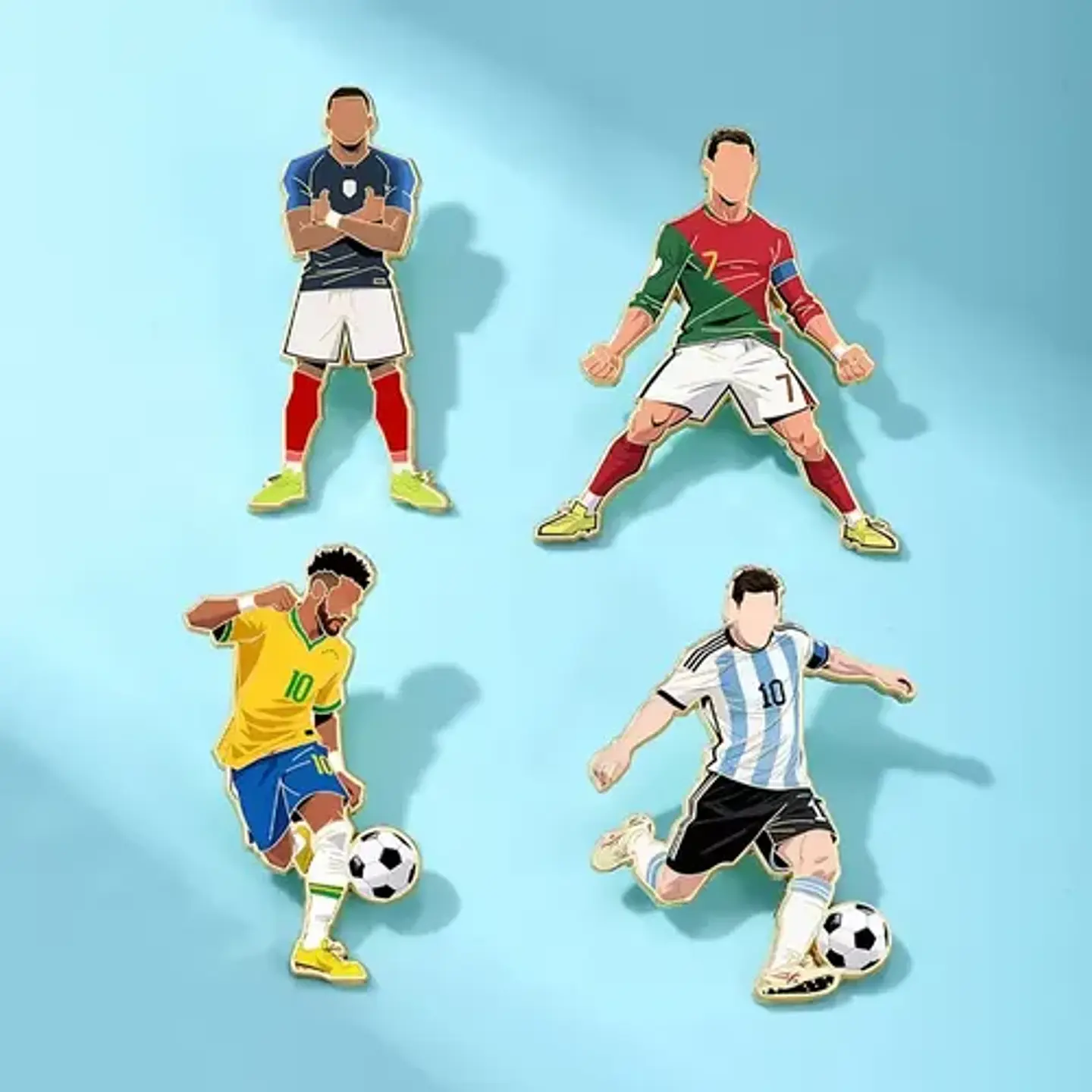 Pins De Estrellas Del Futbol / Futbol / Broches Metálicos 3