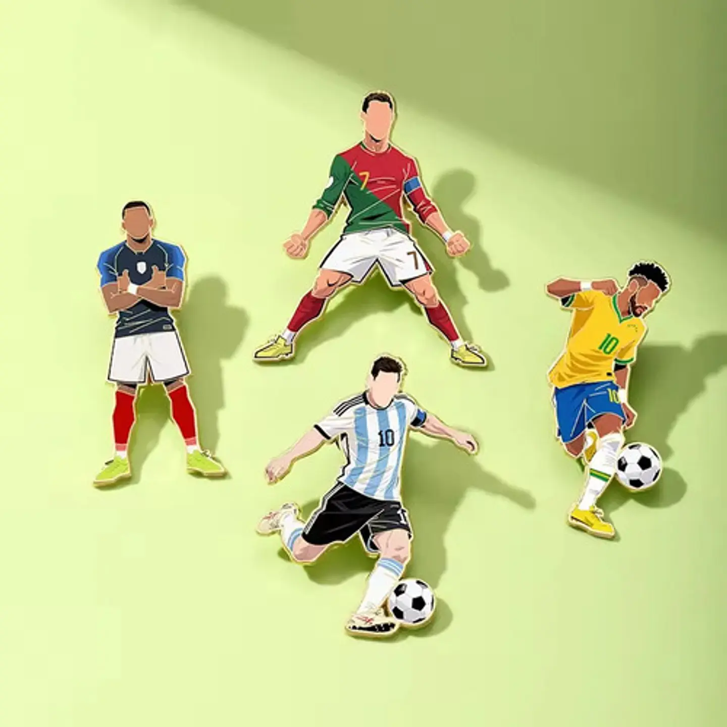 Pins De Estrellas Del Futbol / Futbol / Broches Metálicos 4