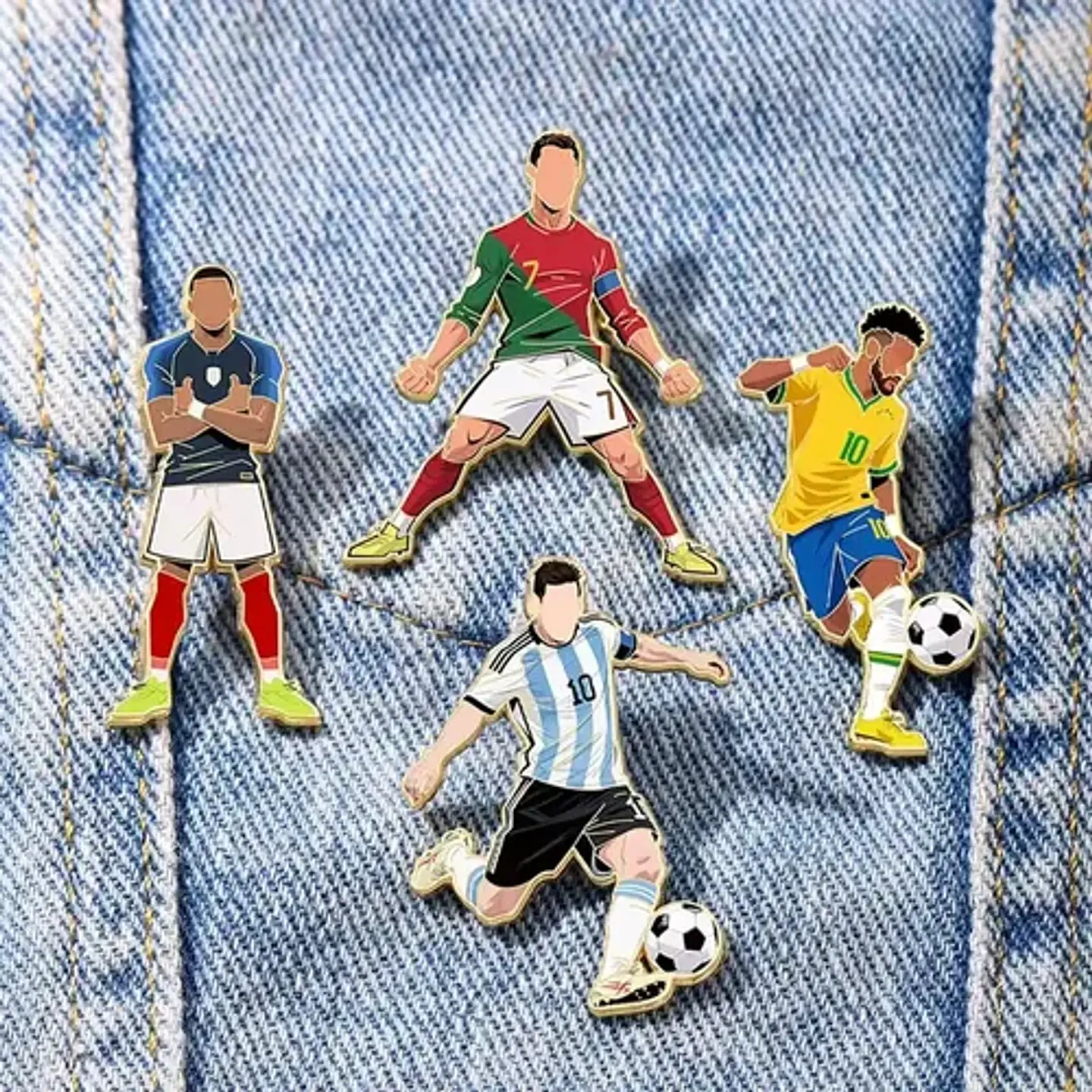 Pins De Estrellas Del Futbol / Futbol / Broches Metálicos 5