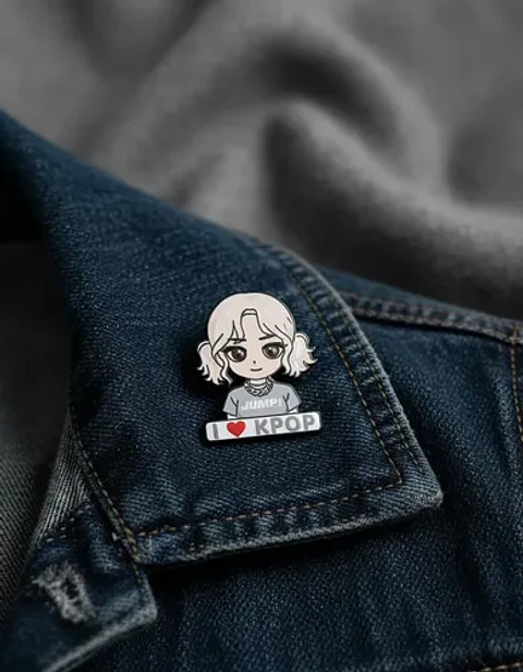 Pins De I Love K Pop / I Love K Pop /  Broches Metálicos