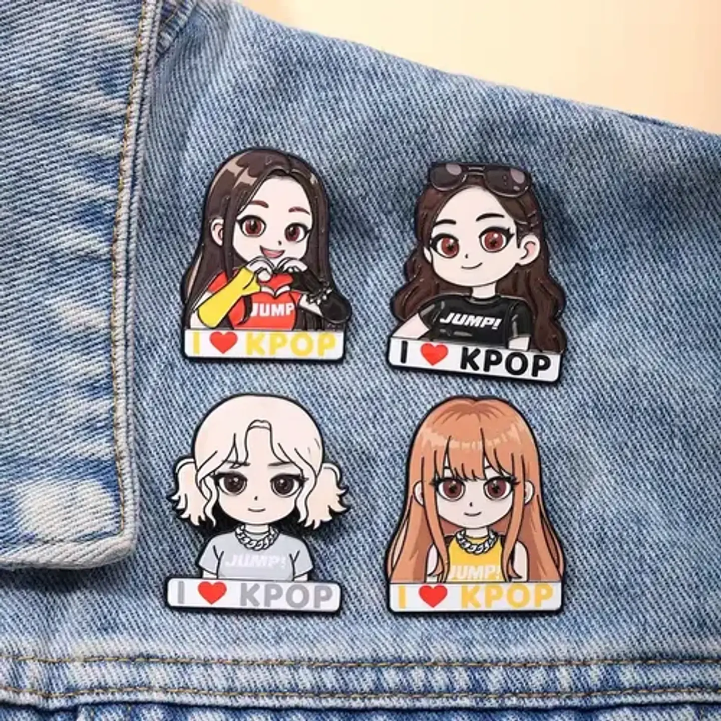 Pins De I Love K Pop / I Love K Pop /  Broches Metálicos 3