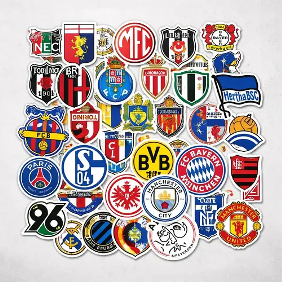 Clubes De Fútbol - Set De 50 Stickers / Calcomanías  5