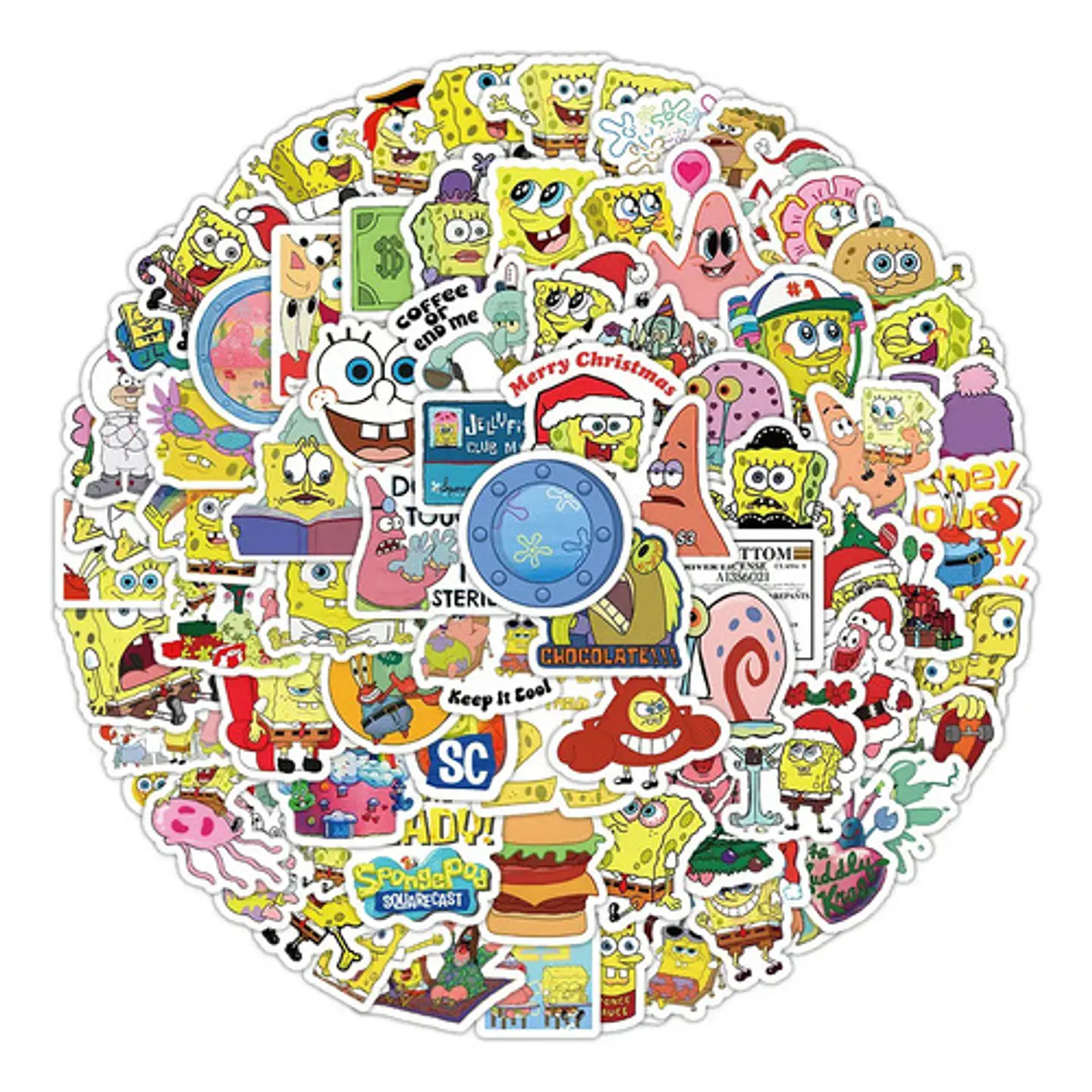 Pack 100 Stickers De Bob Esponja - Pegatinas / Calcomanias 2