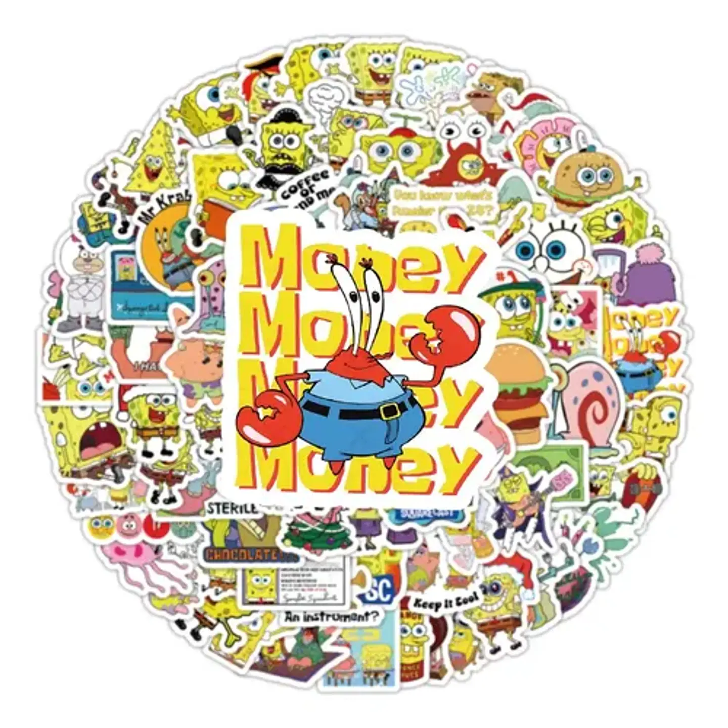 Pack 100 Stickers De Bob Esponja - Pegatinas / Calcomanias 3