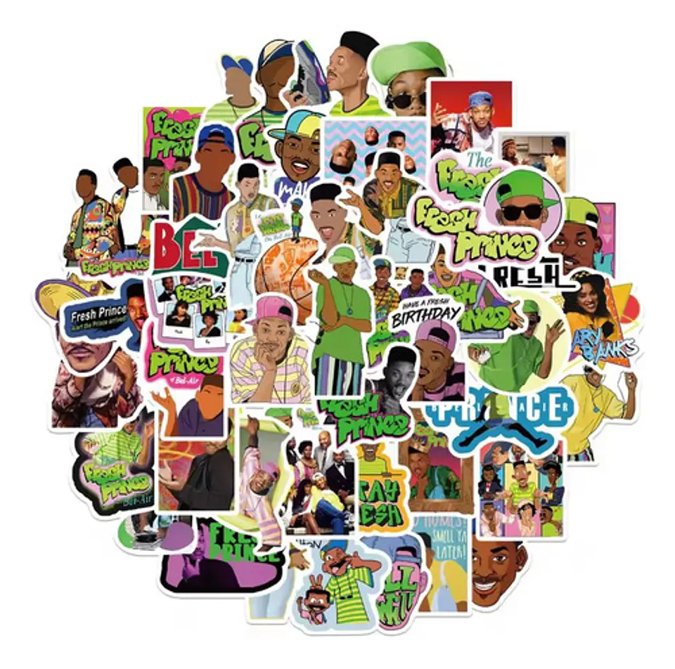 El Principe Del Rap - Set De 50 Stickers / Calcomanias 1