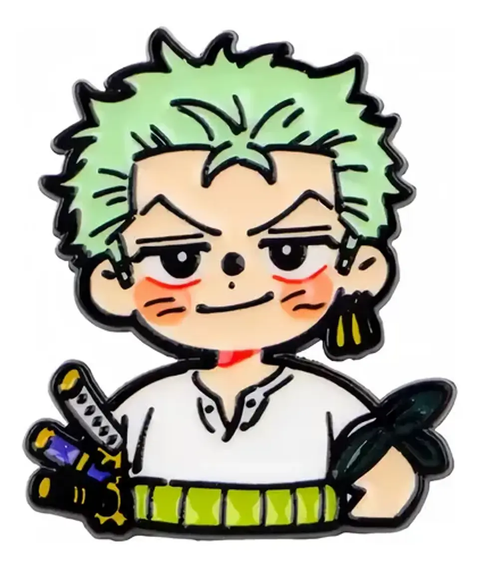 Pins De Roronoa Zoro / One Piece / Broche Metálicos 3
