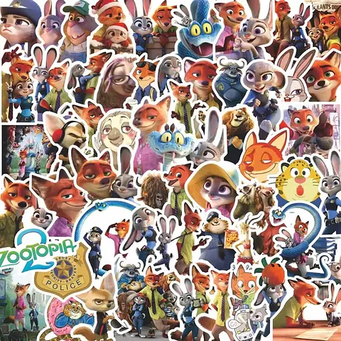 Zootopia 2 - Set De 50 Stickers / Calcomanias
