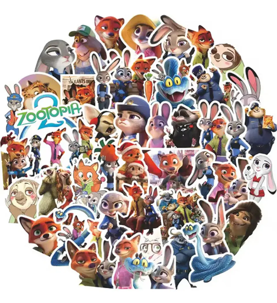 Zootopia 2 - Set De 50 Stickers / Calcomanias 3