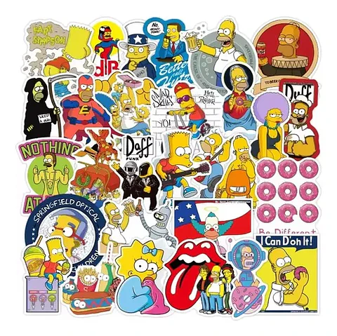 Pack 100 Stickers De Simpson - Pegatinas / Calcomanias
