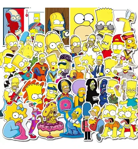 Pack 100 Stickers De Simpson - Pegatinas / Calcomanias
