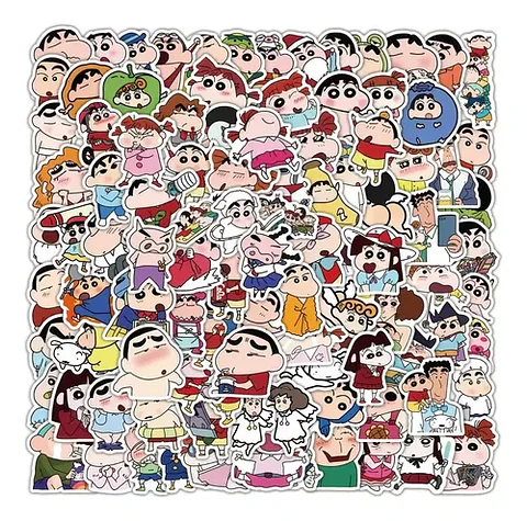 Pack 100 Stickers De Shin Chan - Pegatinas / Calcomanias