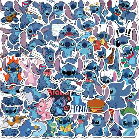 Pack 100 Stickers De Stitch - Pegatinas / Calcomanias