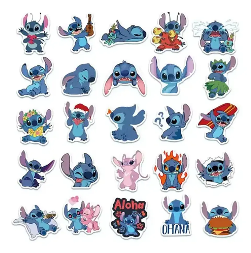 Pack 100 Stickers De Stitch - Pegatinas / Calcomanias 3