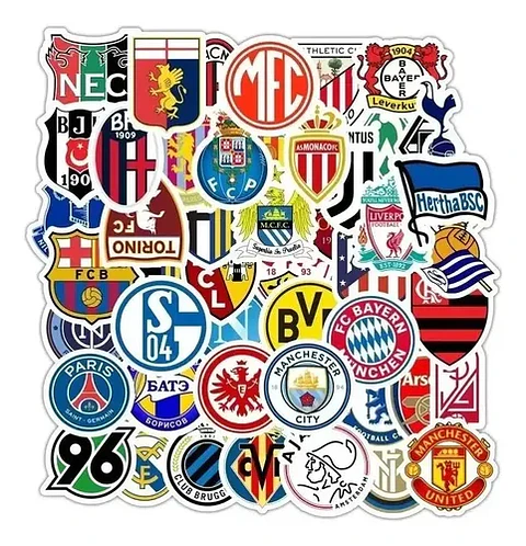 Pack 100 Stickers De Escudos De Futbol - Pegatinas
