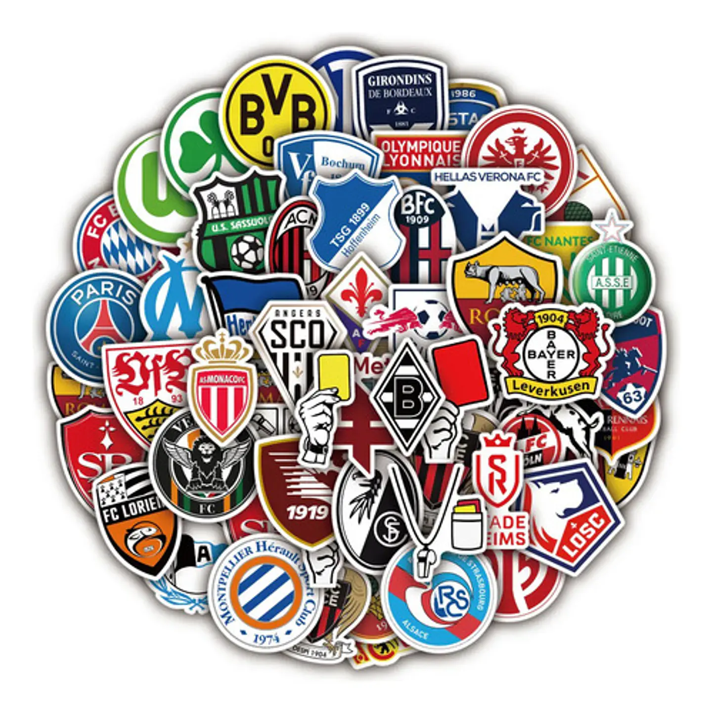 Pack 100 Stickers De Escudos De Futbol - Pegatinas 2