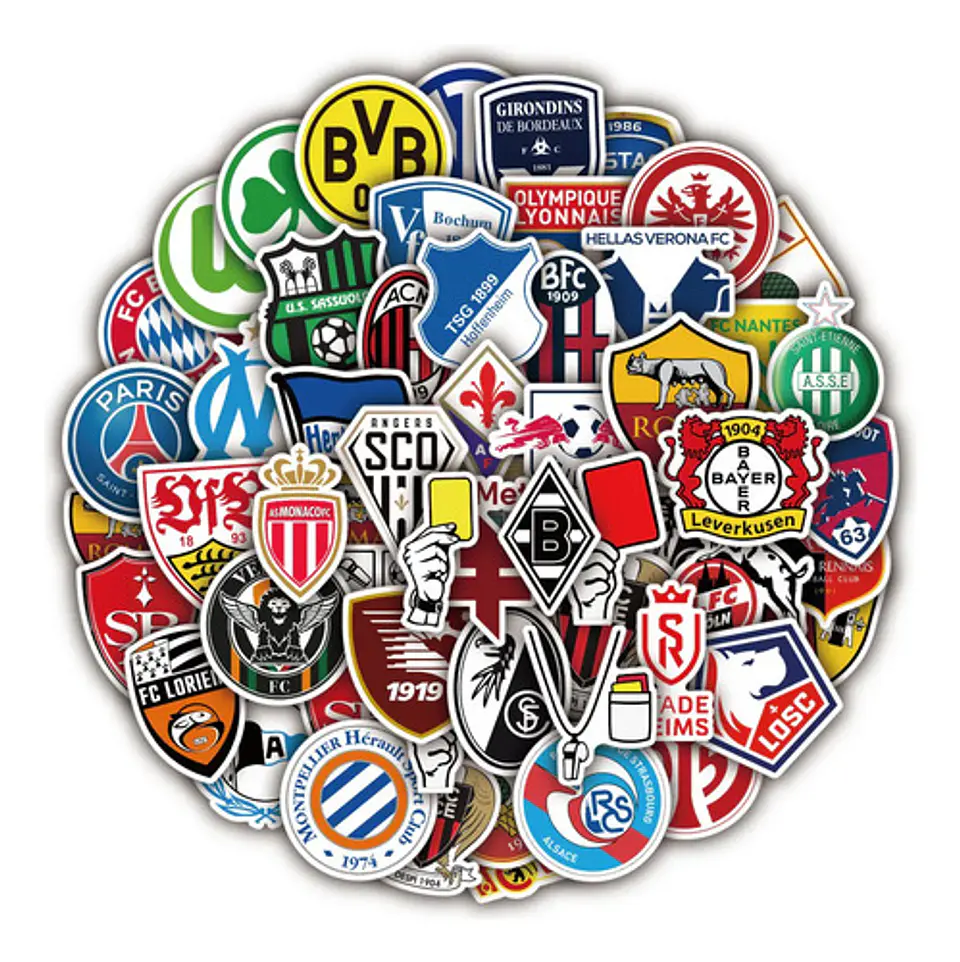 Pack 100 Stickers De Escudos De Futbol - Pegatinas 2